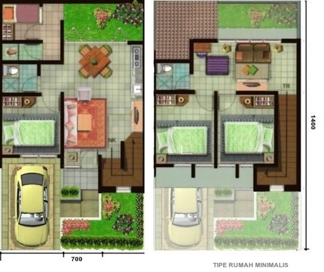 60 Desain Rumah  Minimalis  Type 7 X 9 Modern 2022 Update Info Terbaru 2022