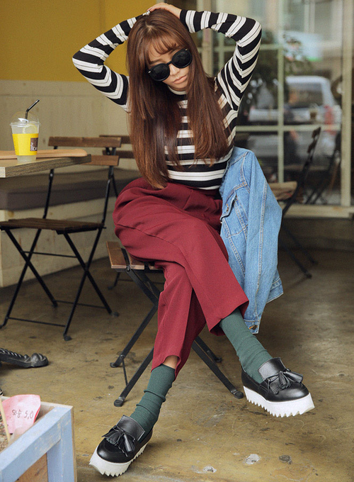 Simple Striped Crop Top