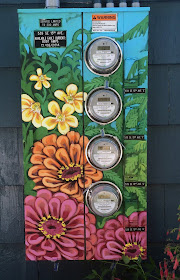 painted electrical panels, street art portland, pdx street art, portland muralist, portland murl artist, flower mural