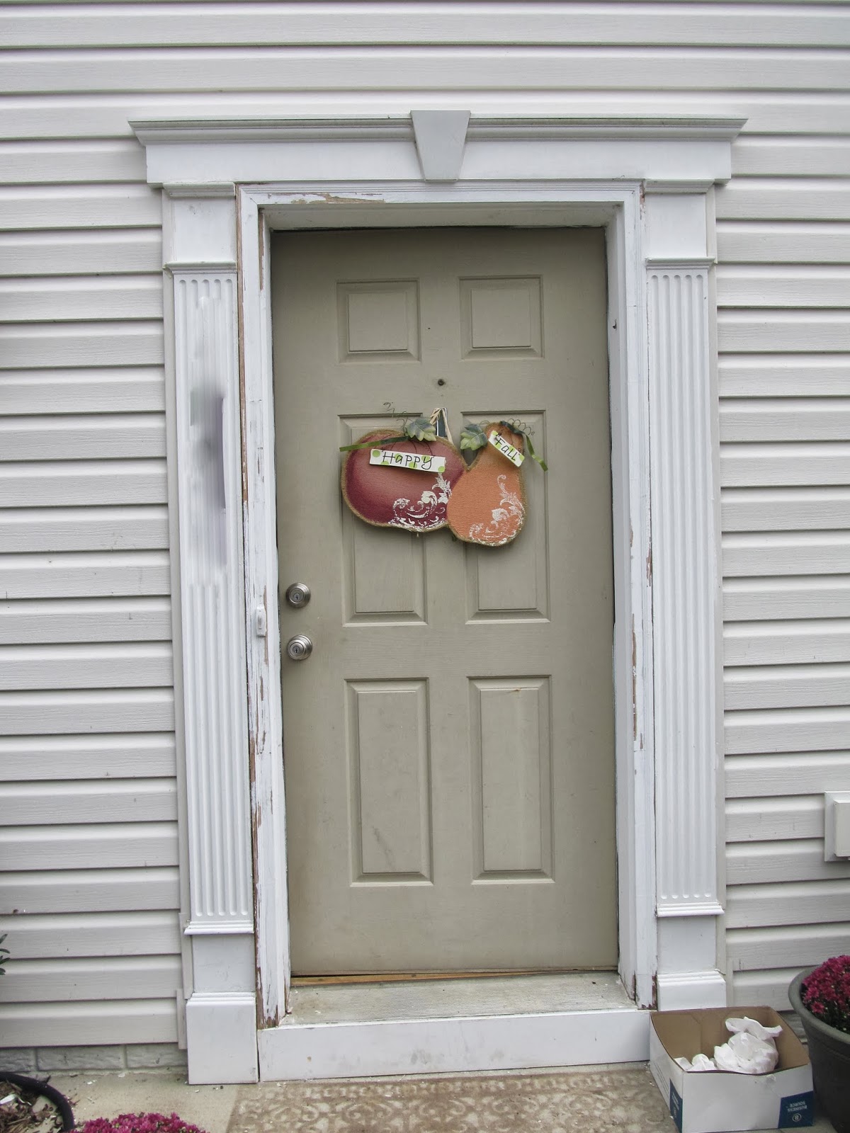 Front door with frame