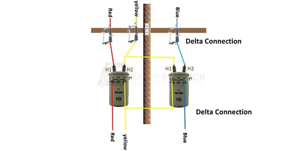 Open Delta Transformer connection