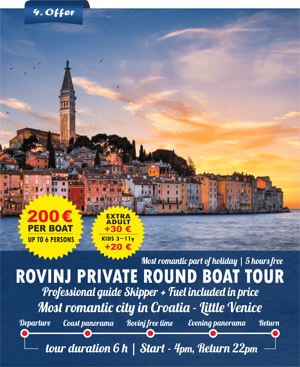 Private rovinj boat tour