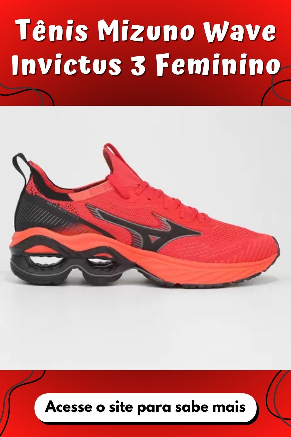 Tênis Mizuno Wave Invictus 3 Feminino preço