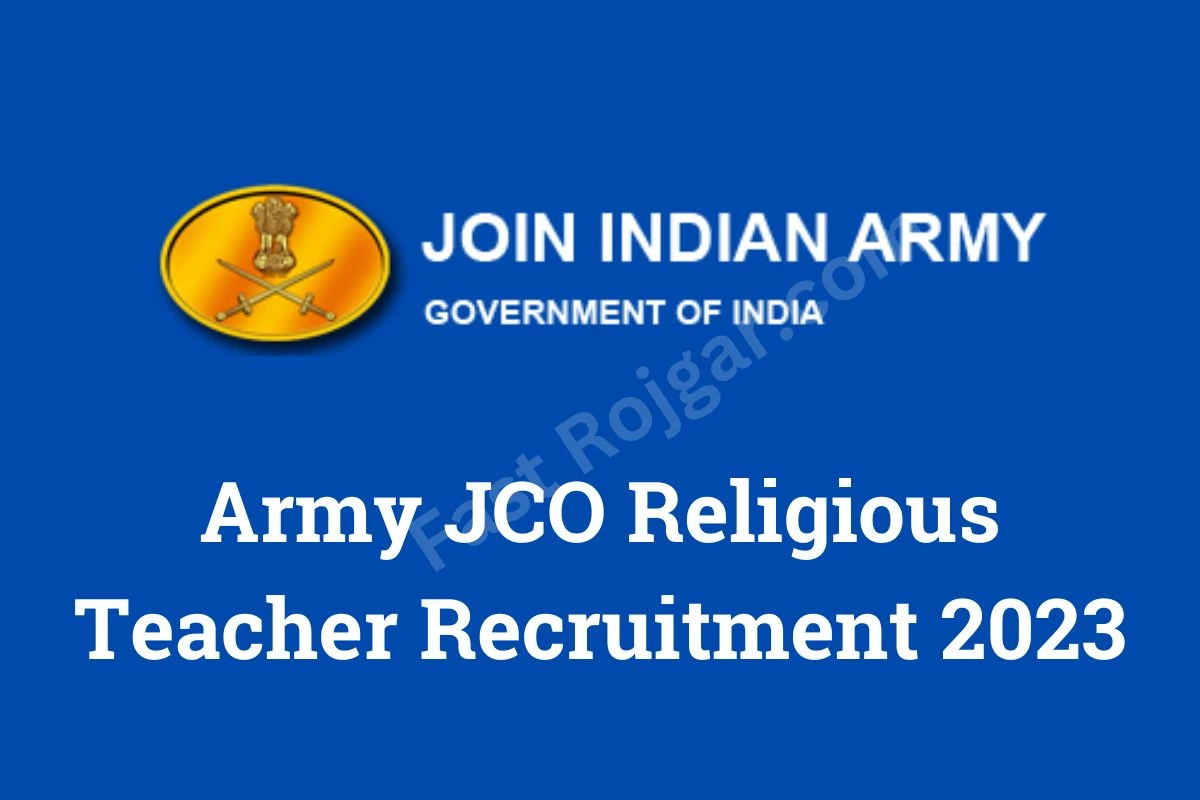 Army JCO Religious Teacher Recruitment 2023