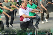 Sinergitas TNI,  POLRI  dan Pemda kabupaten Tulungagung, menggelar olahraga bersama 