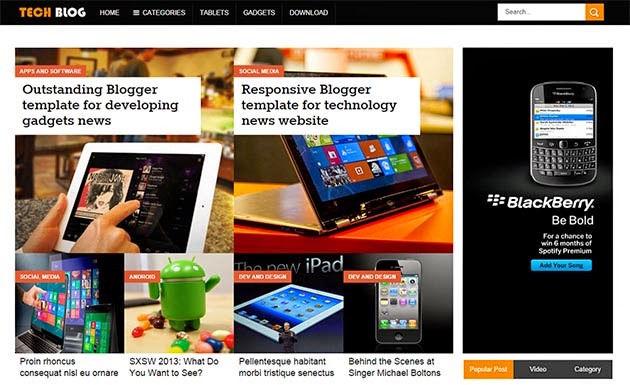  Blogger Template has been specifically designed for ultimate monetization outcome TechBlog Responsive Blogger Template