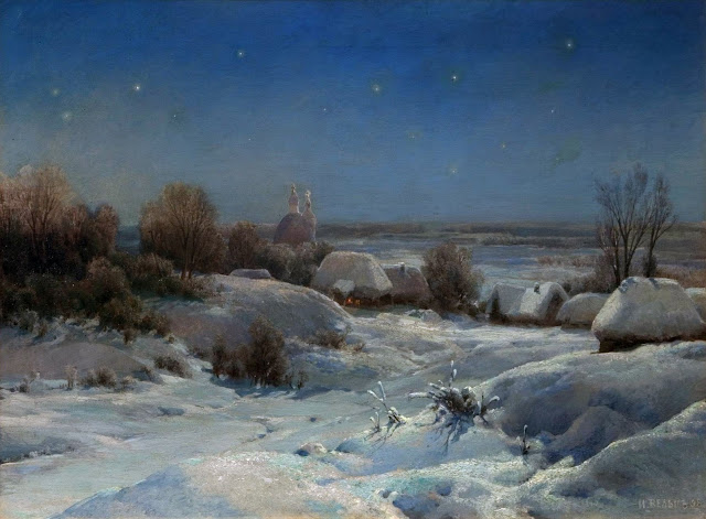 Ukrainian Night Winter Ivan Welz 1898