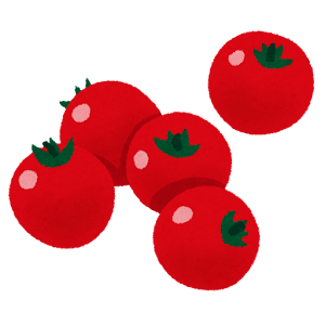 ミニトマトのイラスト（赤）