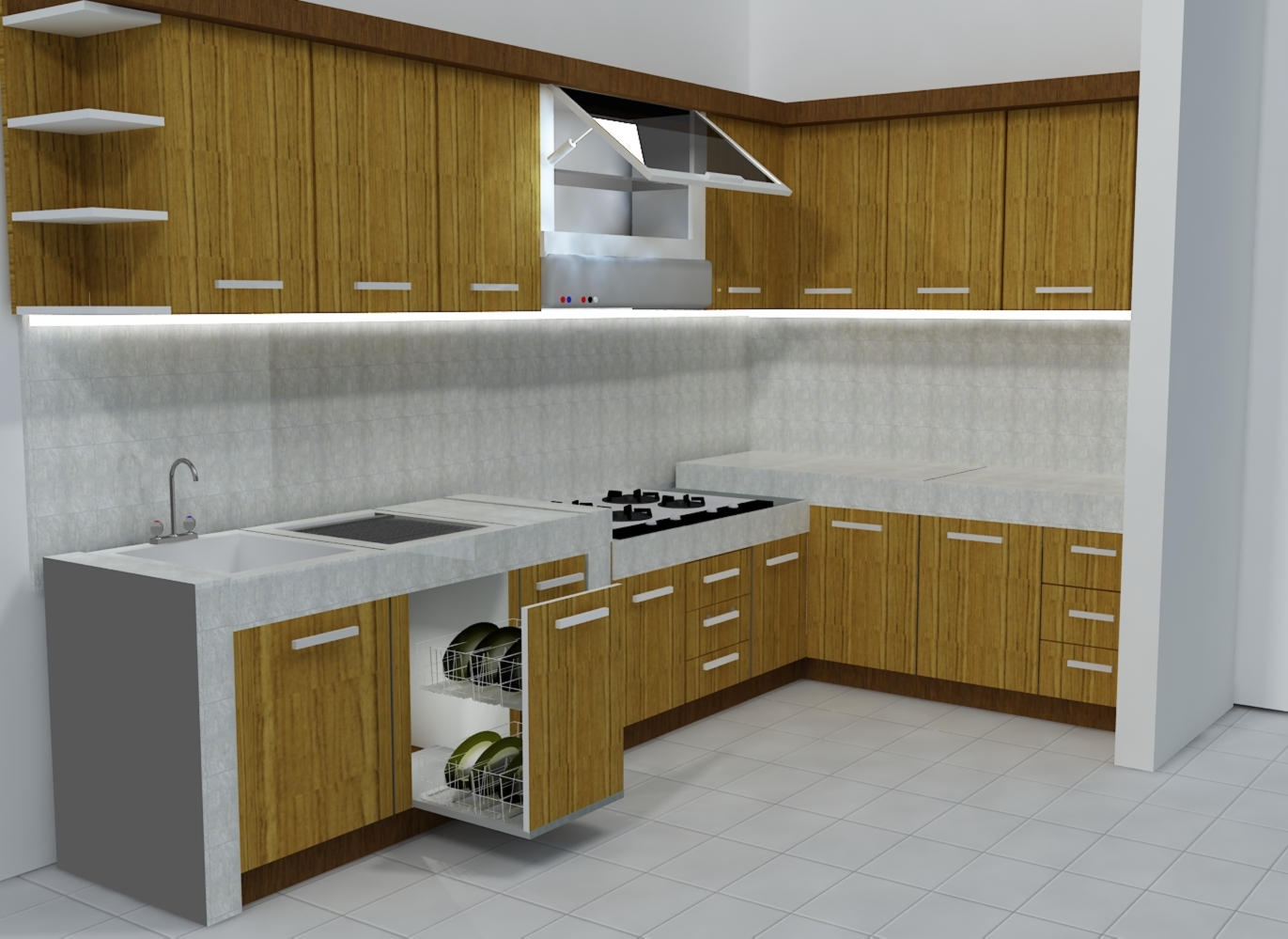 49 Gambar Kitchen Set Minimalis Untuk Dapur  Kecil Dan Fungsional