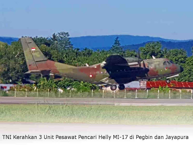 TNI Kerahkan 3 Unit Pesawat Pencari Helly MI-17 di Pegbin dan Jayapura