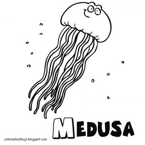 Dibujo de Medusa para colorear