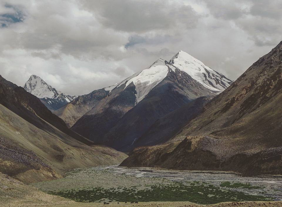 peak in Shimshal valley. Karakorum mountain range. Kuksail Peak 5870 m Ghujerab. Ghujerab mountain range