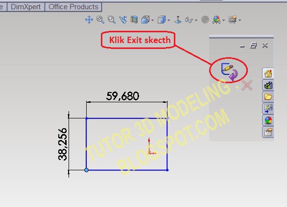 Cara menentukan Origin & Dimensi gambar solidworks ~ (Trik-02)