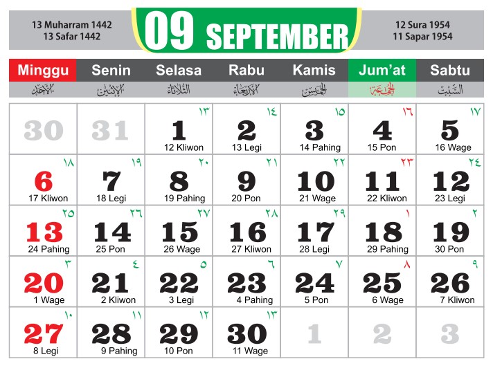 √ Download Kalender Jawa 2020 Pdf Lengkap Bulan Januari