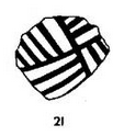 Basket-weave swastika pattern on a fragment of pottery. From Tall-i Bakun, Iran.