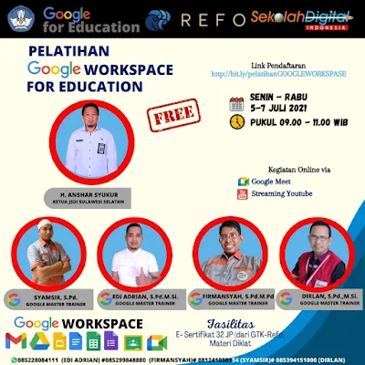 PELATIHAN GOOGLE WORKSPACE FOR EDUCATION