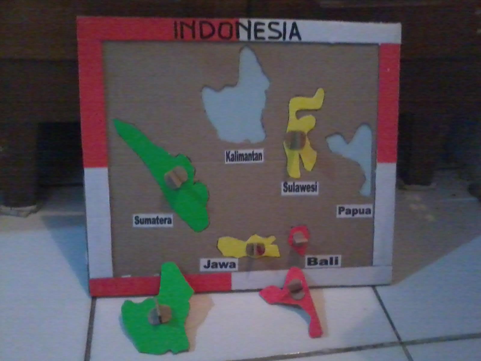 Membuat Peta Indonesia Dengan Bahan Kardus Bekas