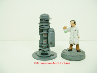 Small scale scenery piece suitable for science fiction war games or mad scientist's lair.