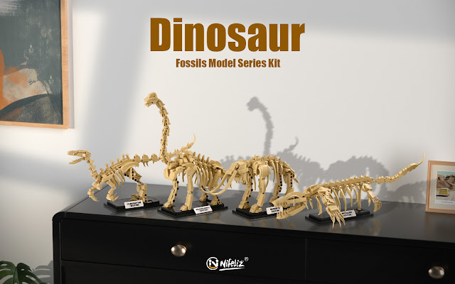 Nifeliz Dinosaur Fossils Model Series Kit Compatible With Lego