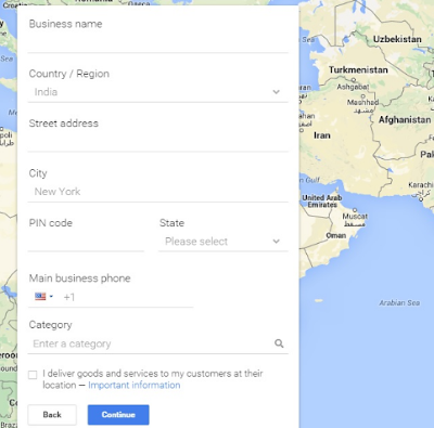 Google Map Registration Form