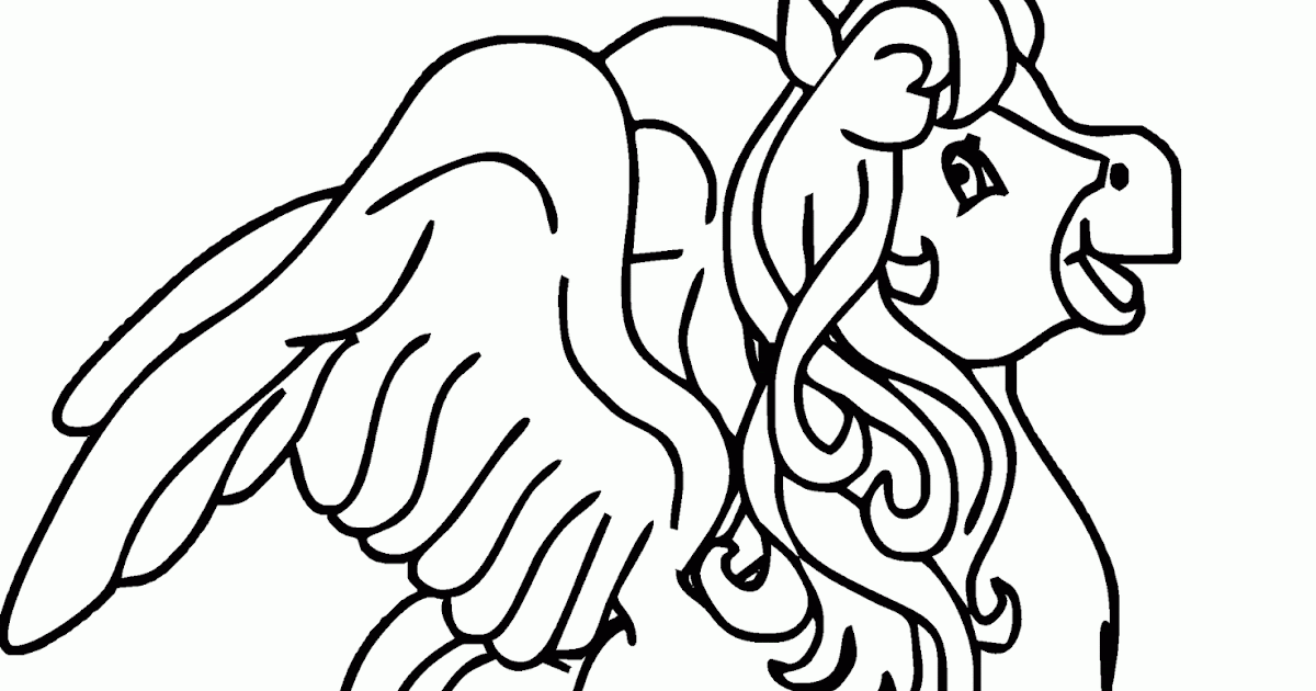 Mewarnai Aneka Gambar  Pegasus Versi  Kartun Nyata 