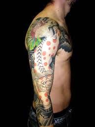 http://allaboutbodyart.blogspot.com/ - Lion Tattoo sleeve tattoo design for men