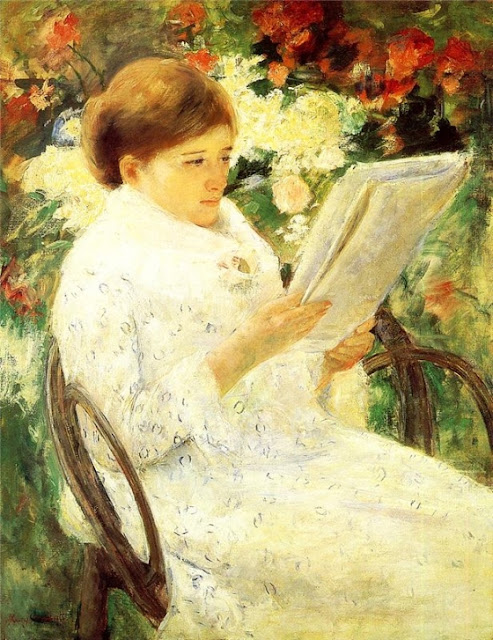 Mary Cassatt Woman Reading in a Garden