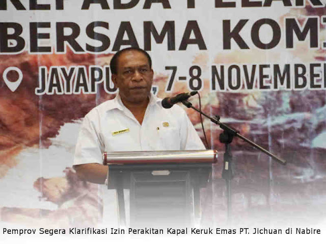 Dinas ESDM Papua Segera Klarifikasi Izin Perakitan Kapal Keruk Emas PT. Jichuan di Nabire