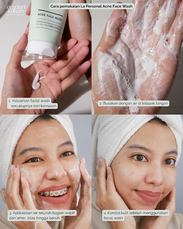 Cara Pemakaian La Personal - Acne Face Wash