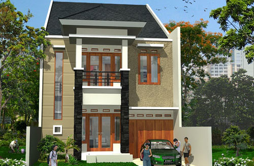  Model Rumah Minimalis 2 Lantai Type 36 Tampak Depan  http 