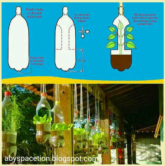  Cara  Membuat  Pot  Gantung  Unik dari  Botol Bekas  Tips dan 