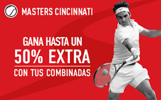 sportium Masters Cincinatti 50% extra en Combinadas 14-21 agosto