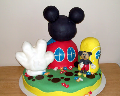 Mickey Mouse Clubhouse cake Lemon cake the hand foot and head are all 