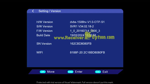 1506tv and 1506hv Built in wifi 4mb new software with auto biss & nashare, nashare v2, mega share, channel logo option 19 march 2024