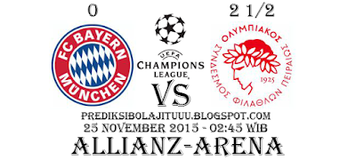 "Agen Bola - Prediksi Skor Bayern Munchen vs Olympiakos Posted By : Prediksi-skorterbaru.blogspot.com"