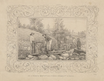 Californian goldminers - engraving