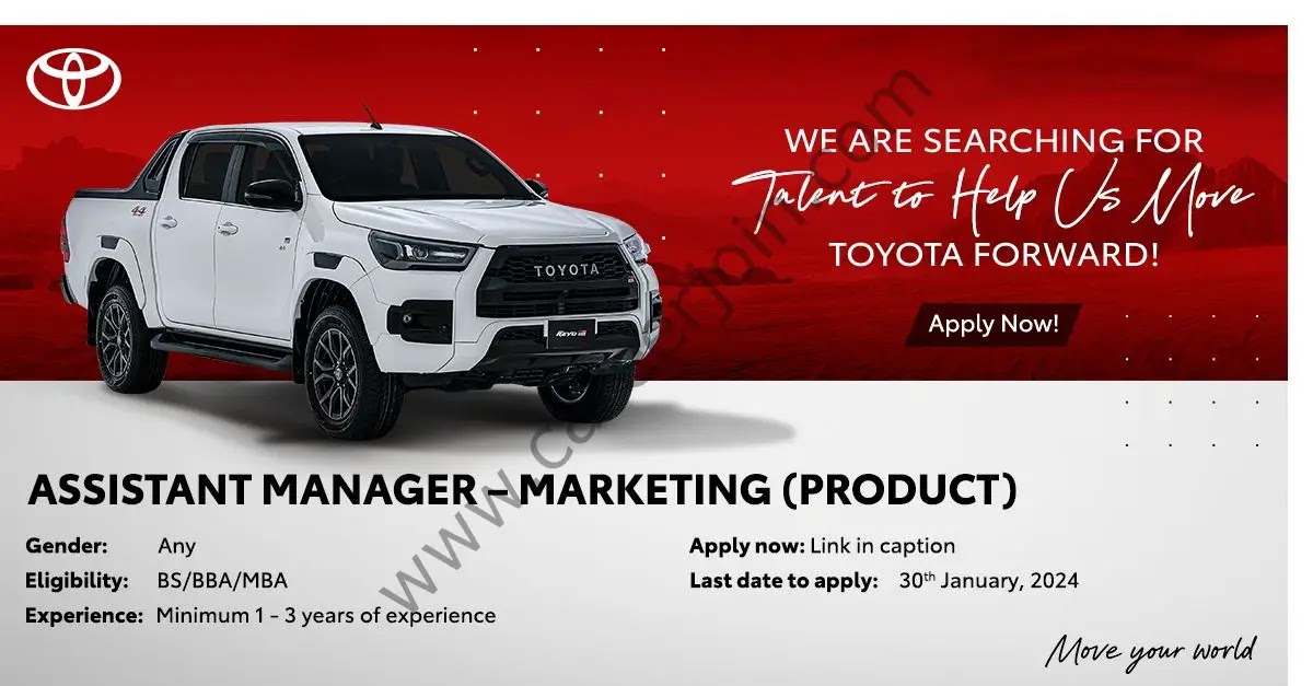 Jobs in Toyota Pakistan