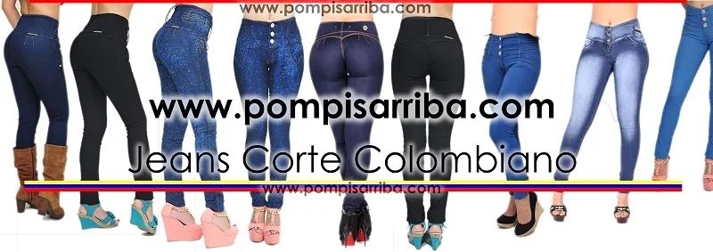 Mujeres modelando pantalones de Mezclilla del sitio Pompisarriba.com