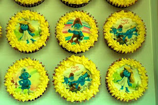 Cupcakes Los Pitufos para Fiestas Infantiles