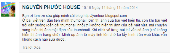 [Tips] - Sửa lỗi không hiện ảnh Thumbnail cho Blogger Blogspot