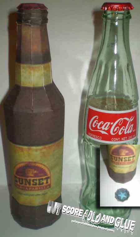 Sunset Sarsaparilla Papercraft