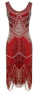 FAIRY COUPLE 1920S Sequined Beaded Tassels Hem Gatsby Flapper Dress D20S001