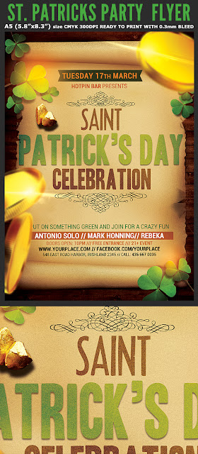  Staint Patrick's Party Flyer Template