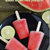 Watermelon lime popsicle