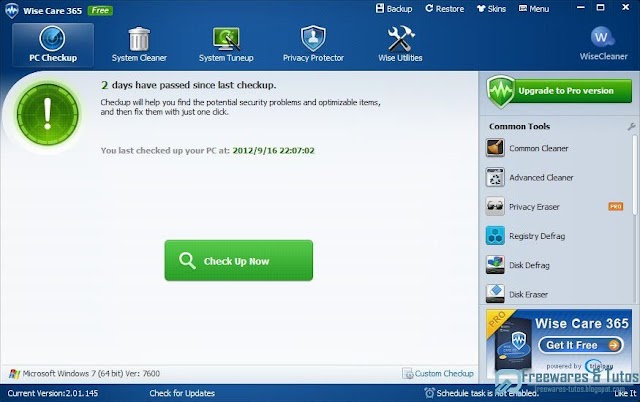 Wise Care 365 : un logiciel gratuit pour nettoyer et optimiser votre ordinateur