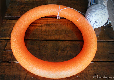 Wreath from Pool Noodle