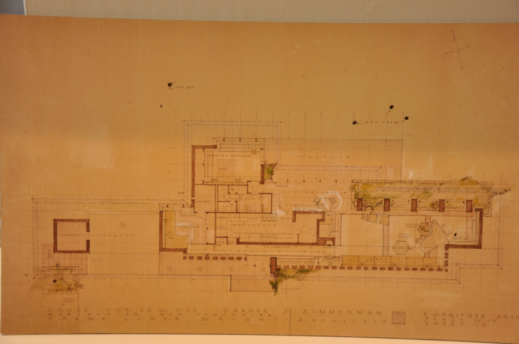 The Zimmerman House floor plan (1950) at 223 Heather Street