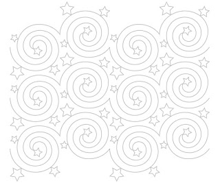 'Nightlights' digital pantograph pattern