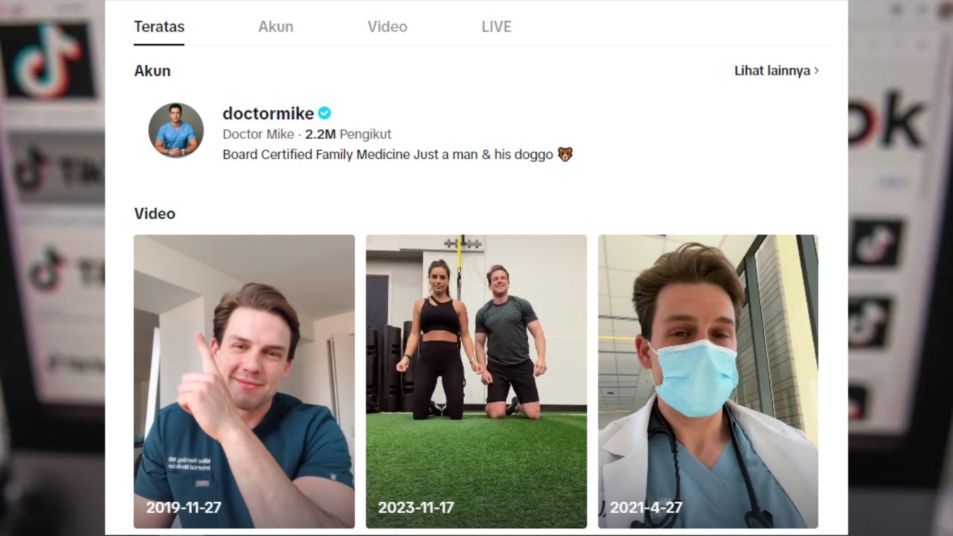 Akun TikTok Motivasi @DoctorMike