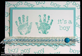 Baby Prints Boy Card by Bekka - www.feeling-crafty.co.uk